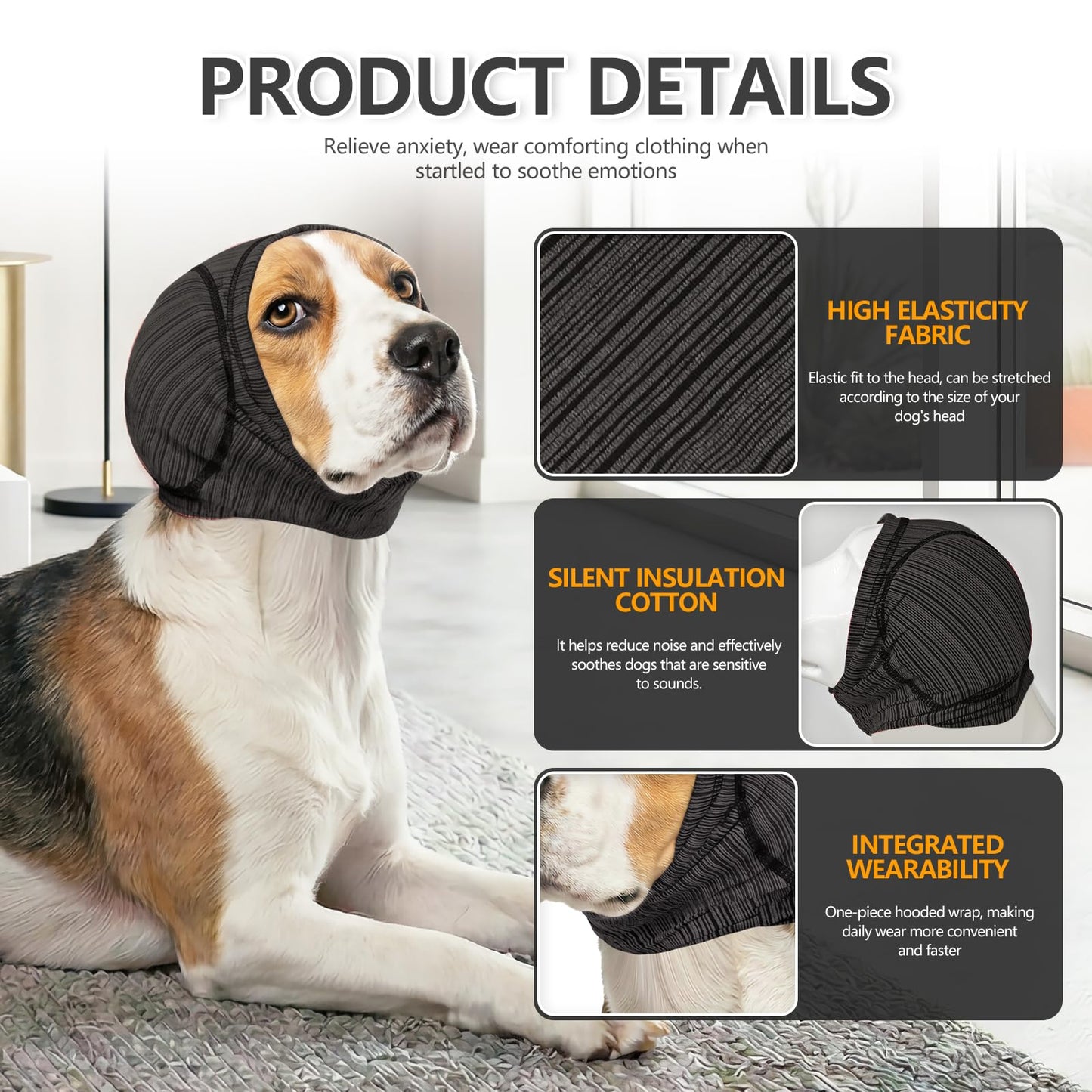 Soft Dog Ear Cover For Loud Noises, Thunderstorm & Fireworks