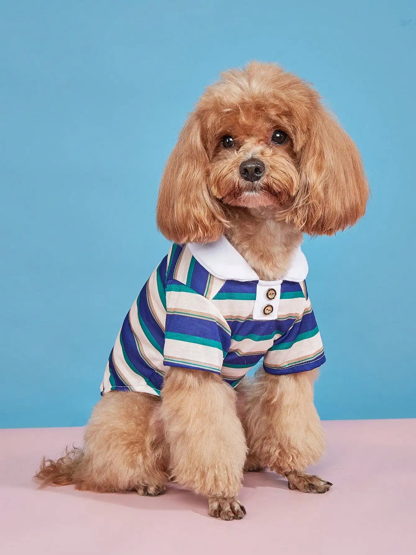 Yellow Striped Polo-Style Shirt