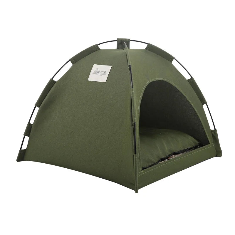 Pet Tent Bed Canvas Semi-enclosed House