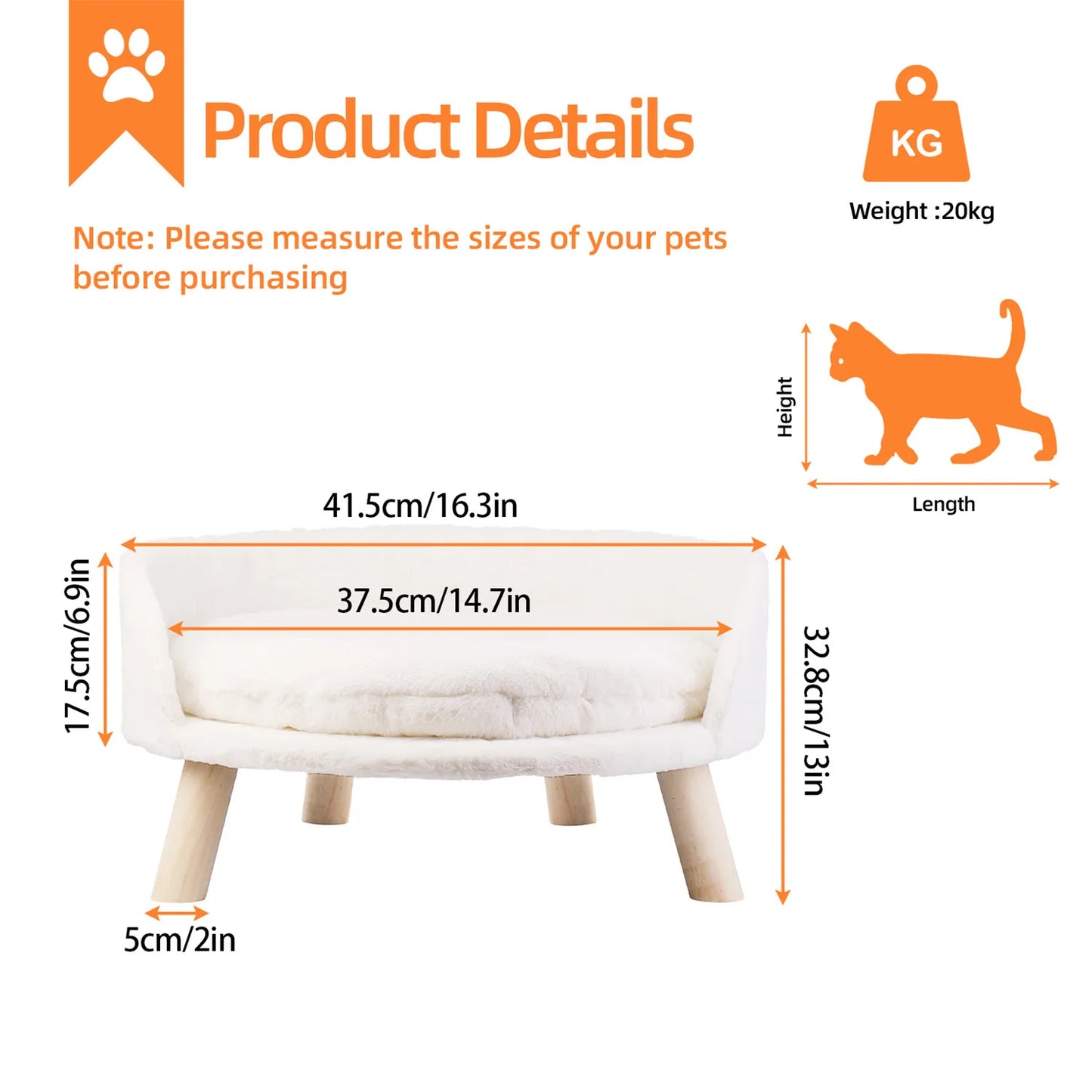 Pet Raised Sofa Bed Chair