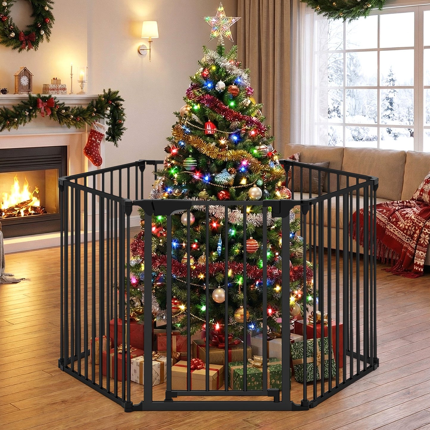 Extra Wide Pet Gate Fits 34.5-154"