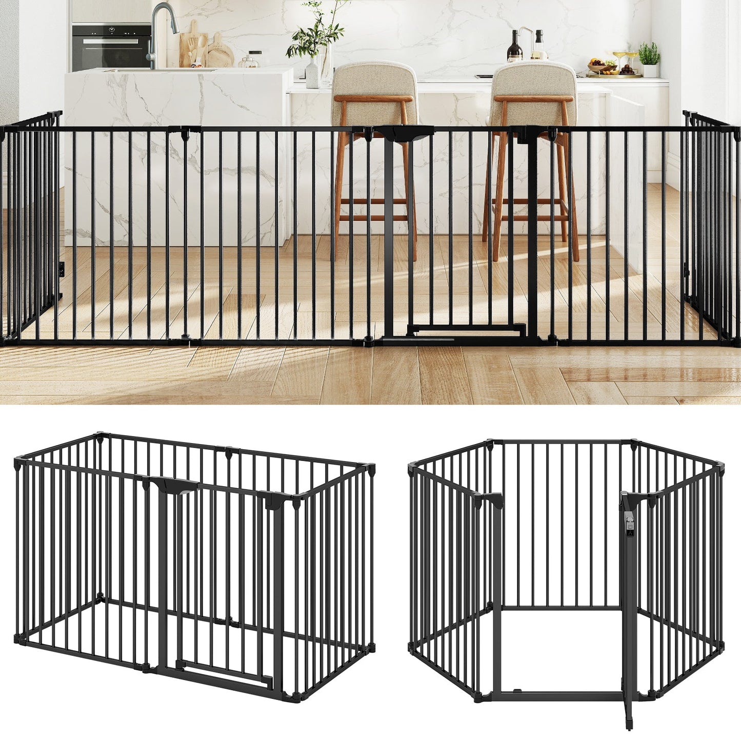 Extra Wide Pet Gate Fits 34.5-154"