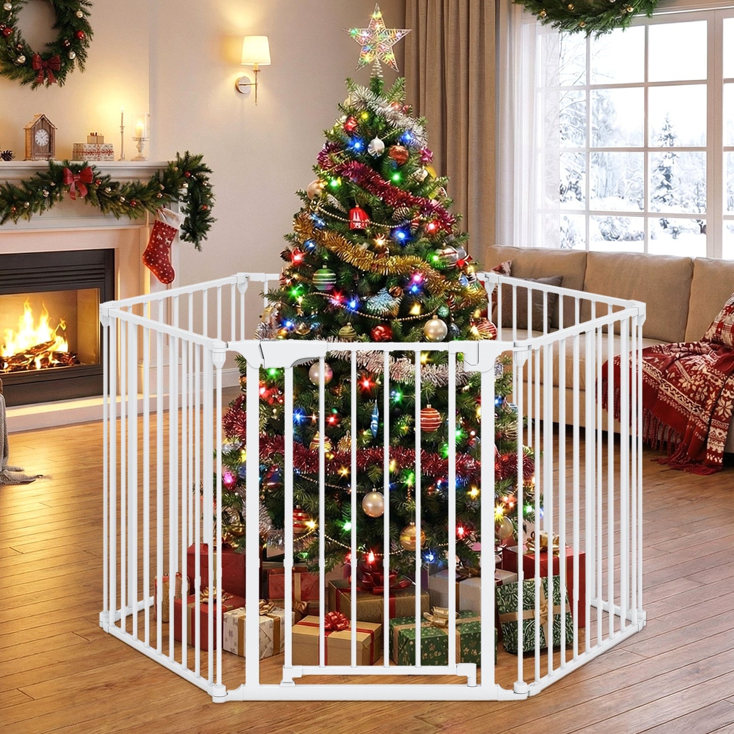 Extra Wide Pet Gate Fits 34.5-154"