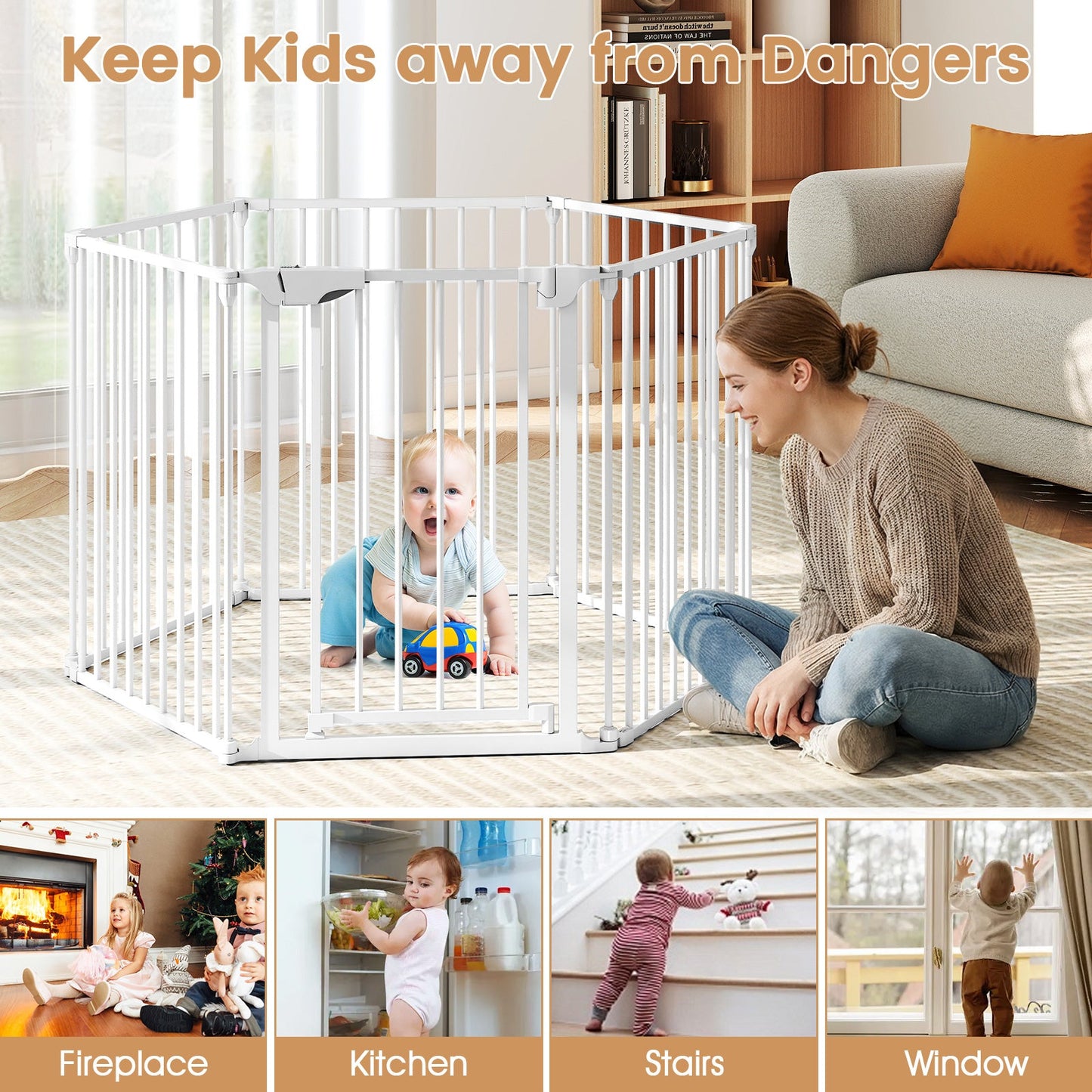 Extra Wide Pet Gate Fits 34.5-154"