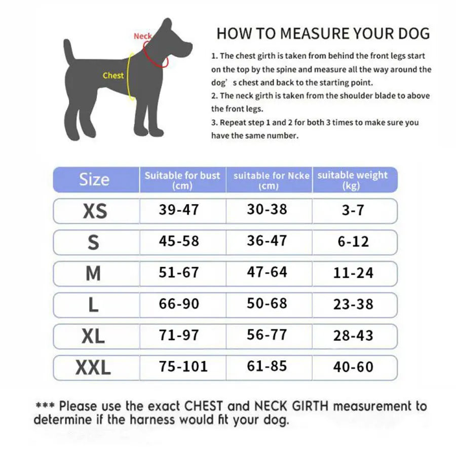 Dog Harness Reflective Breathable Adjustable Pet