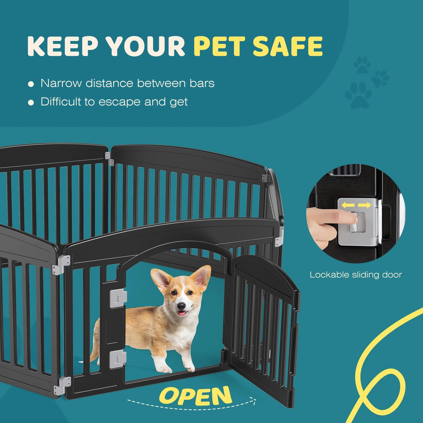 Plastic Dog Playpen 6 Panel 24IN