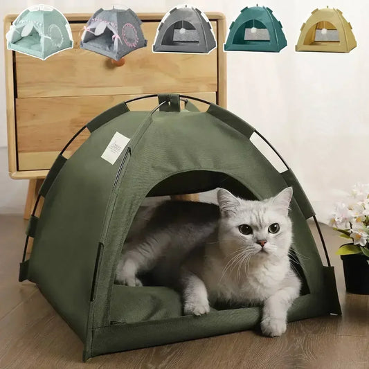 Pet Tent Bed Canvas Semi-enclosed House