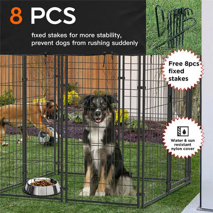Pet Run Enclosure, Playpen with Roof