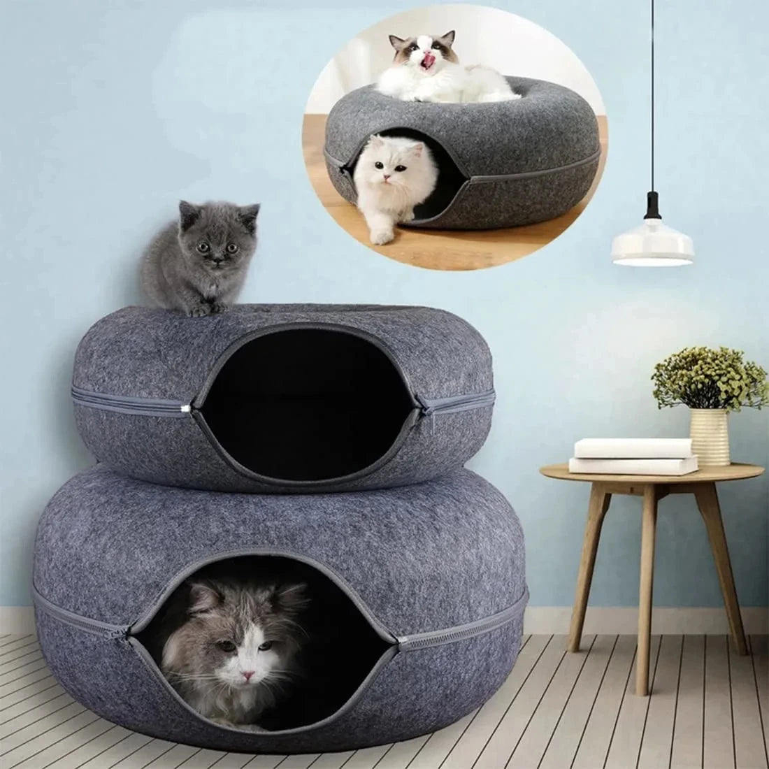 Interactive Round Small Cat Tunnel Nest