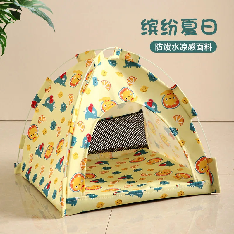Pet Tent Bed Canvas Semi-enclosed House