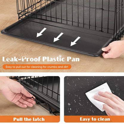 48 Inch Double Door Folding Dog Cage