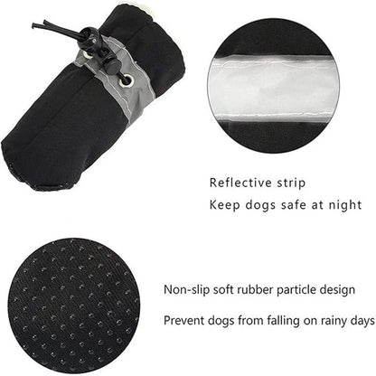 4Pcs Waterproof Dog Boots for Small Dogs