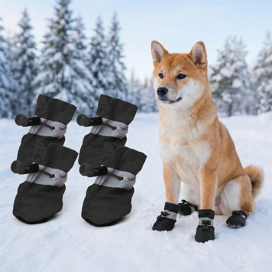 4Pcs Waterproof Dog Boots for Small Dogs