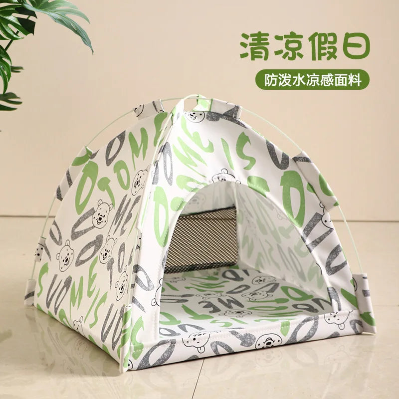 Pet Tent Bed Canvas Semi-enclosed House