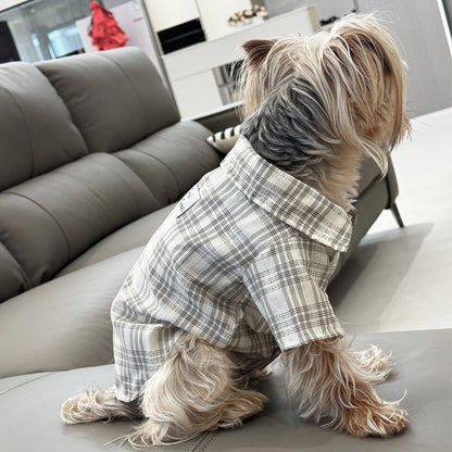 Dog clothes Spring Summer Plaid Shirt