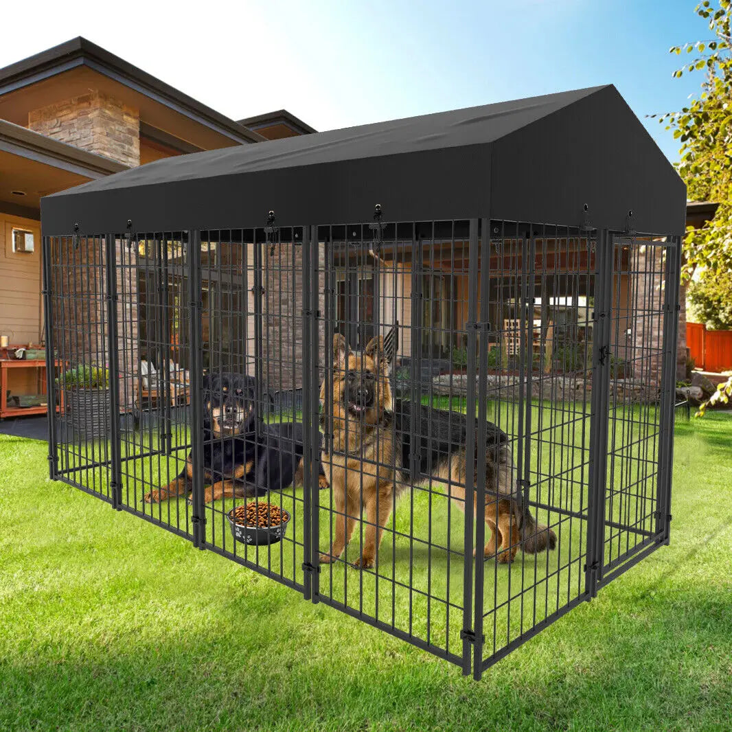 Pet Run Enclosure, Playpen with Roof