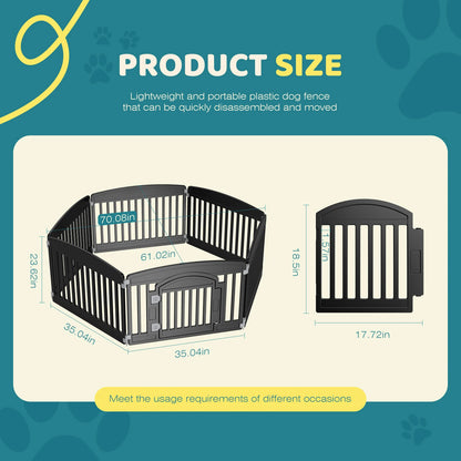 Plastic Dog Playpen 6 Panel 24IN