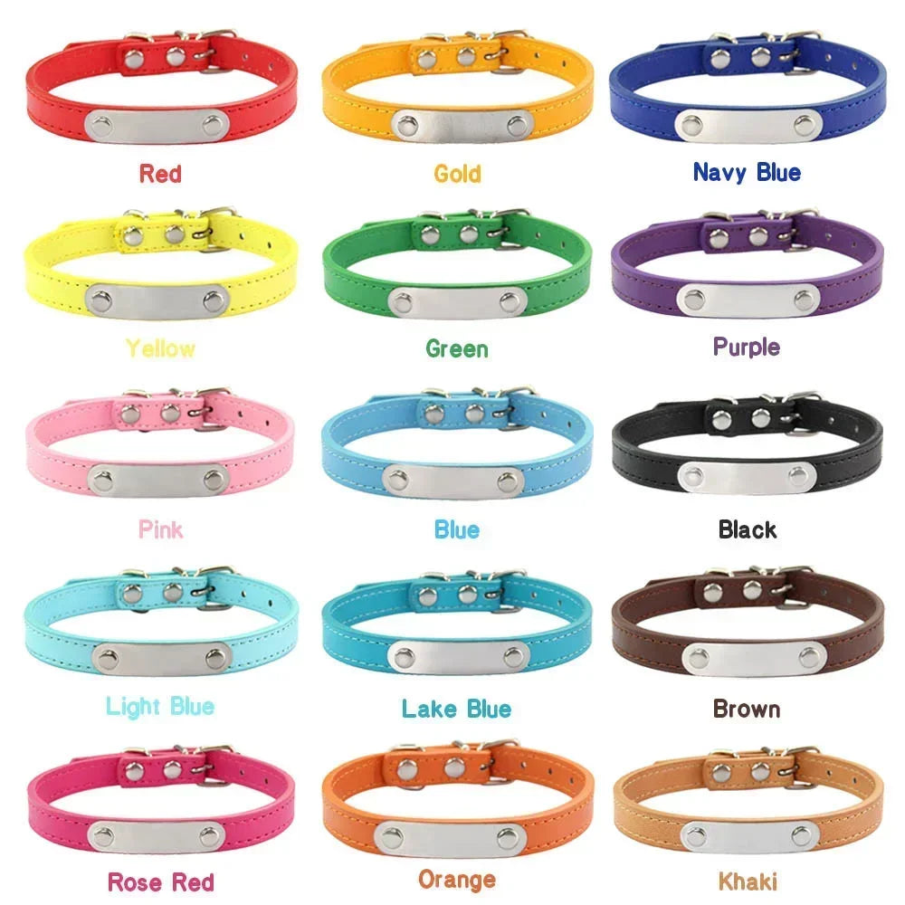 Personalized Dog Collar Name Carved ID