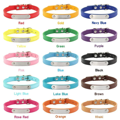 Personalized Dog Collar Name Carved ID