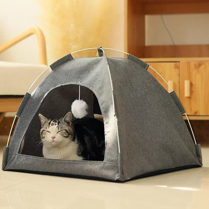Pet Tent Bed Canvas Semi-enclosed House