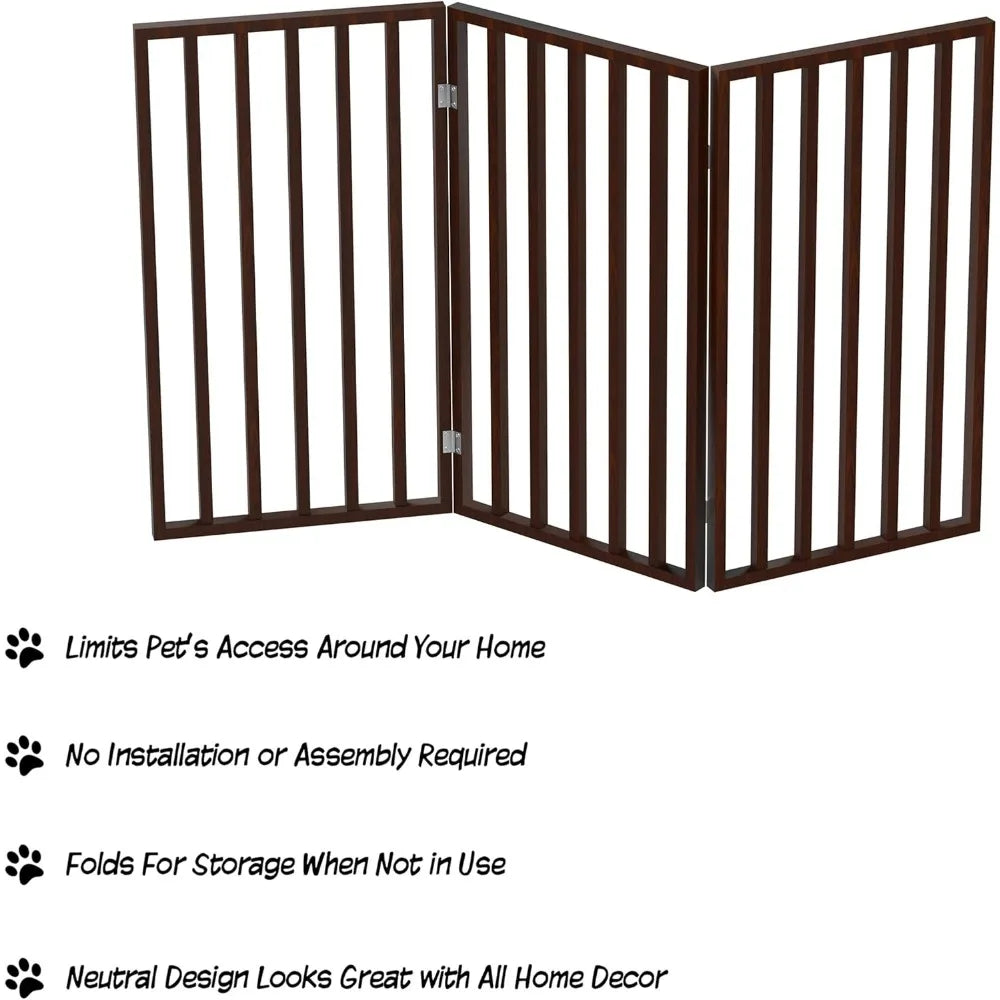 3-Panel Folding Pet Gate
