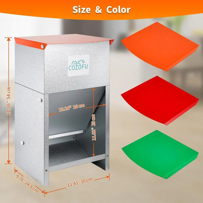 Dog Feeder - Galvanized Metal Pet Food Station