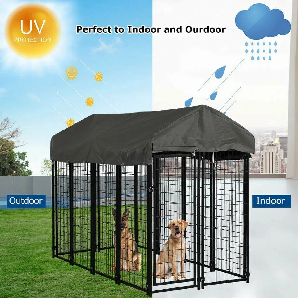 Pet Run Enclosure, Playpen with Roof