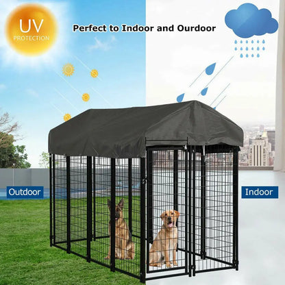 Pet Run Enclosure, Playpen with Roof