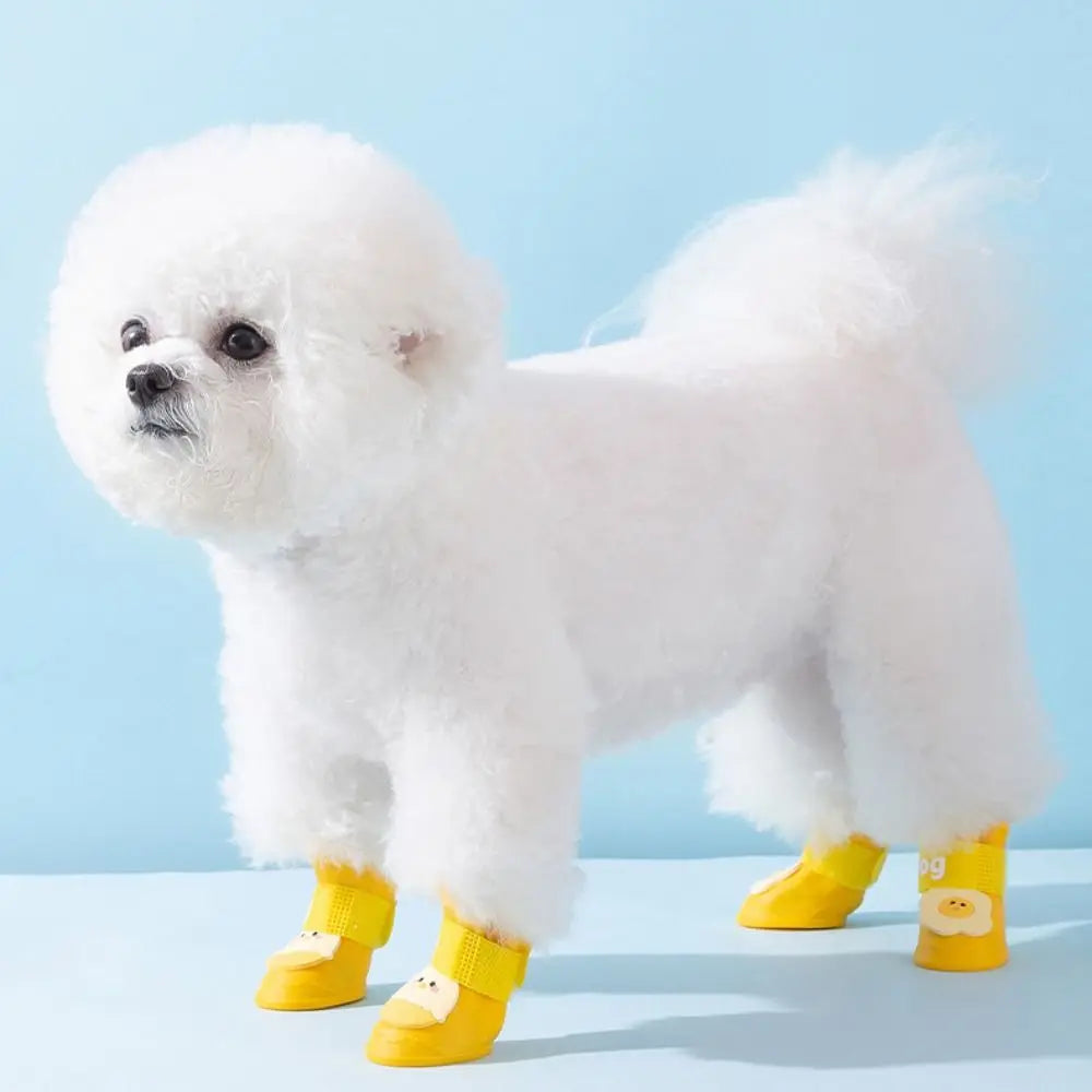 Cute Silicone Pet Rain Boot Cartoon