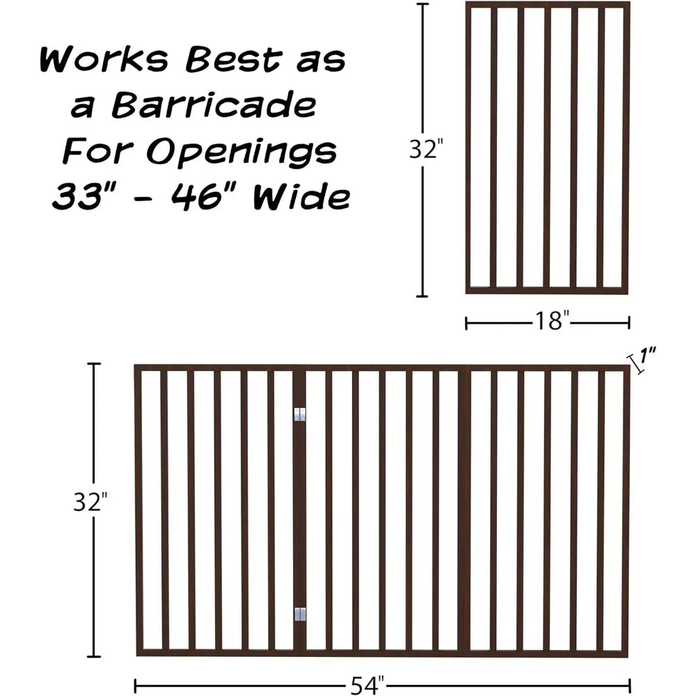 3-Panel Folding Pet Gate
