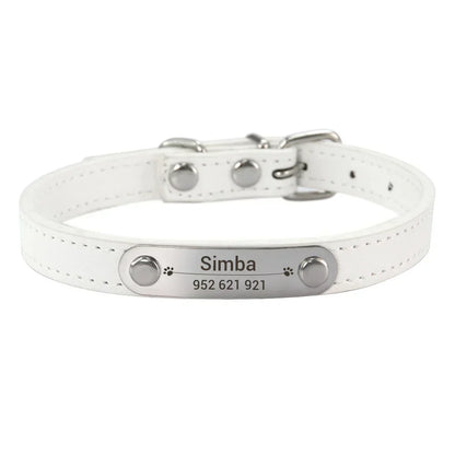 Personalized Dog Collar Name Carved ID