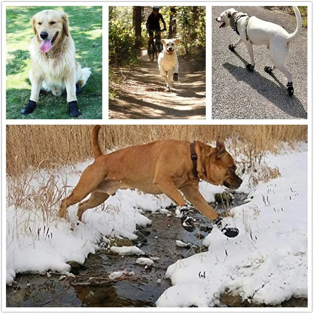Waterproof Dog Shoes Anti-Slip Rubber Booties