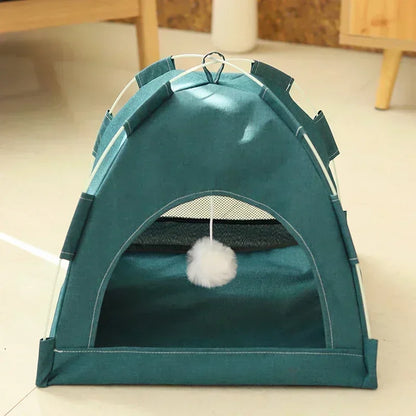 Pet Tent Bed Canvas Semi-enclosed House