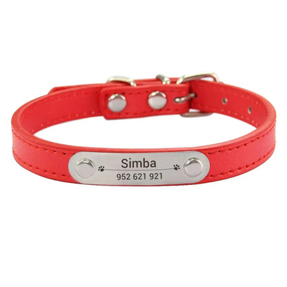 Personalized Dog Collar Name Carved ID