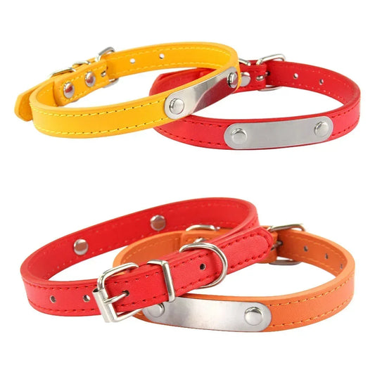 Personalized Dog Collar Name Carved ID