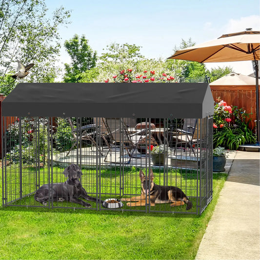 Pet Run Enclosure, Playpen with Roof