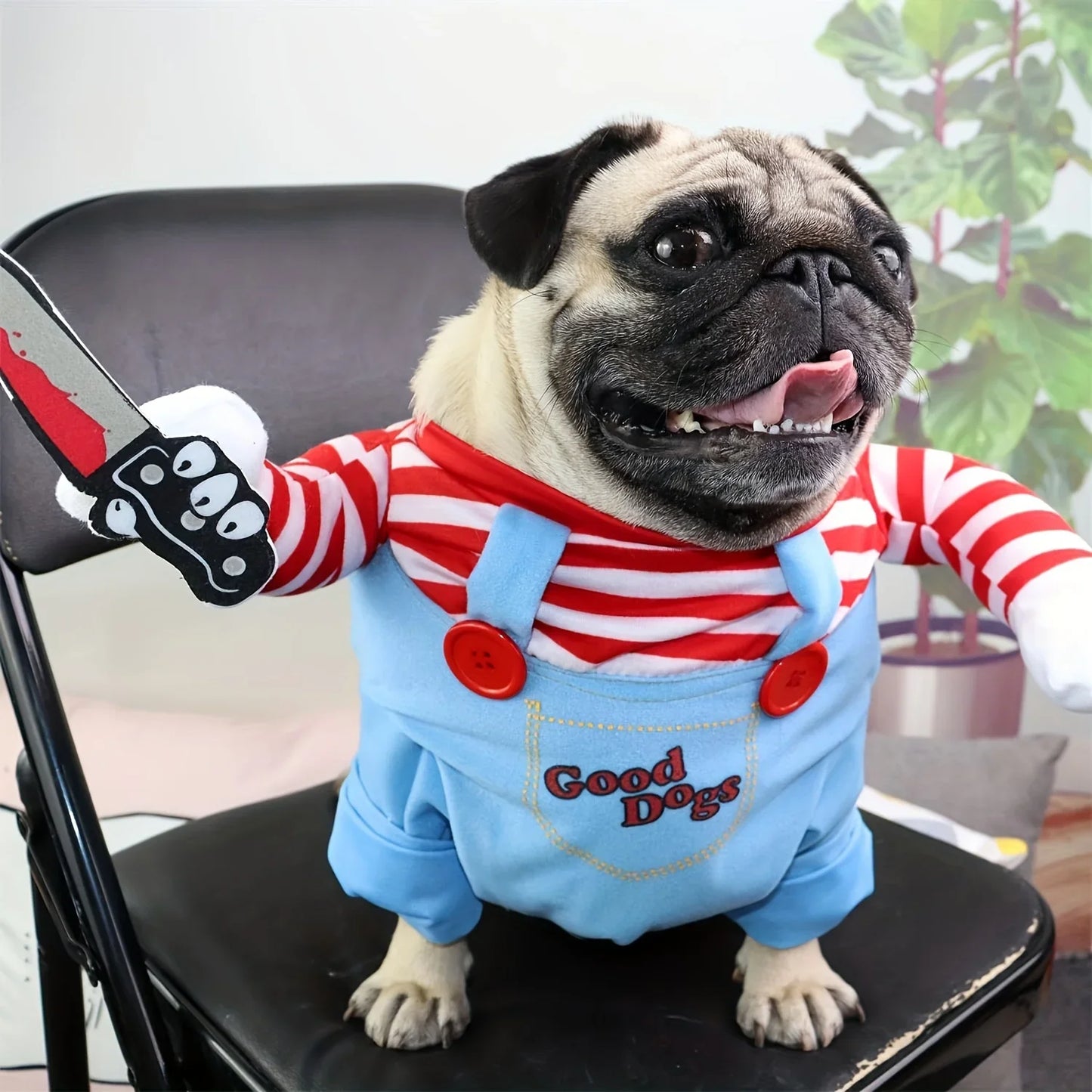 Halloween Dog Clothes and Wig for Holiday Party