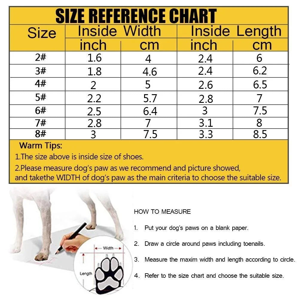 Waterproof Dog Shoes Anti-Slip Rubber Booties
